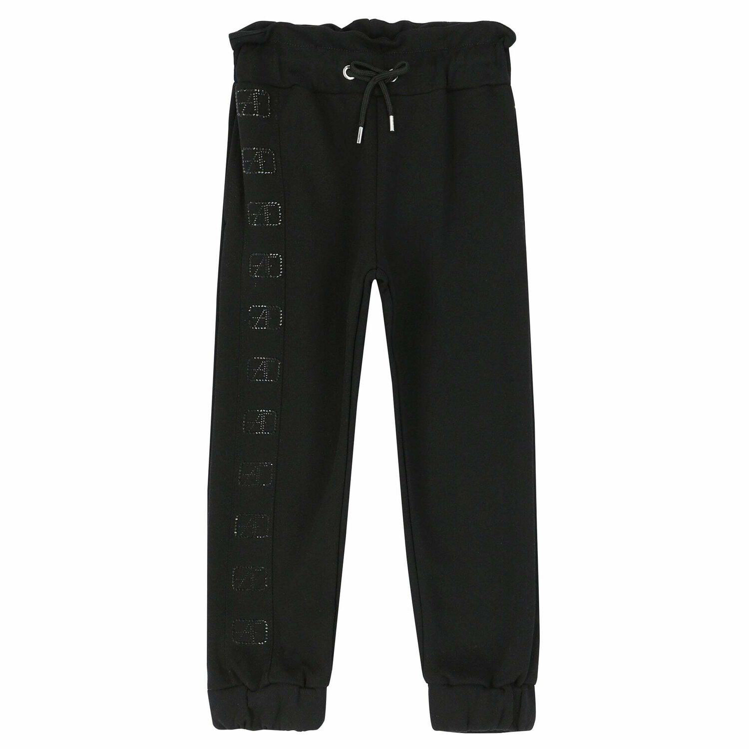 Girls Black Logo Joggers, 1, hi-res image number null