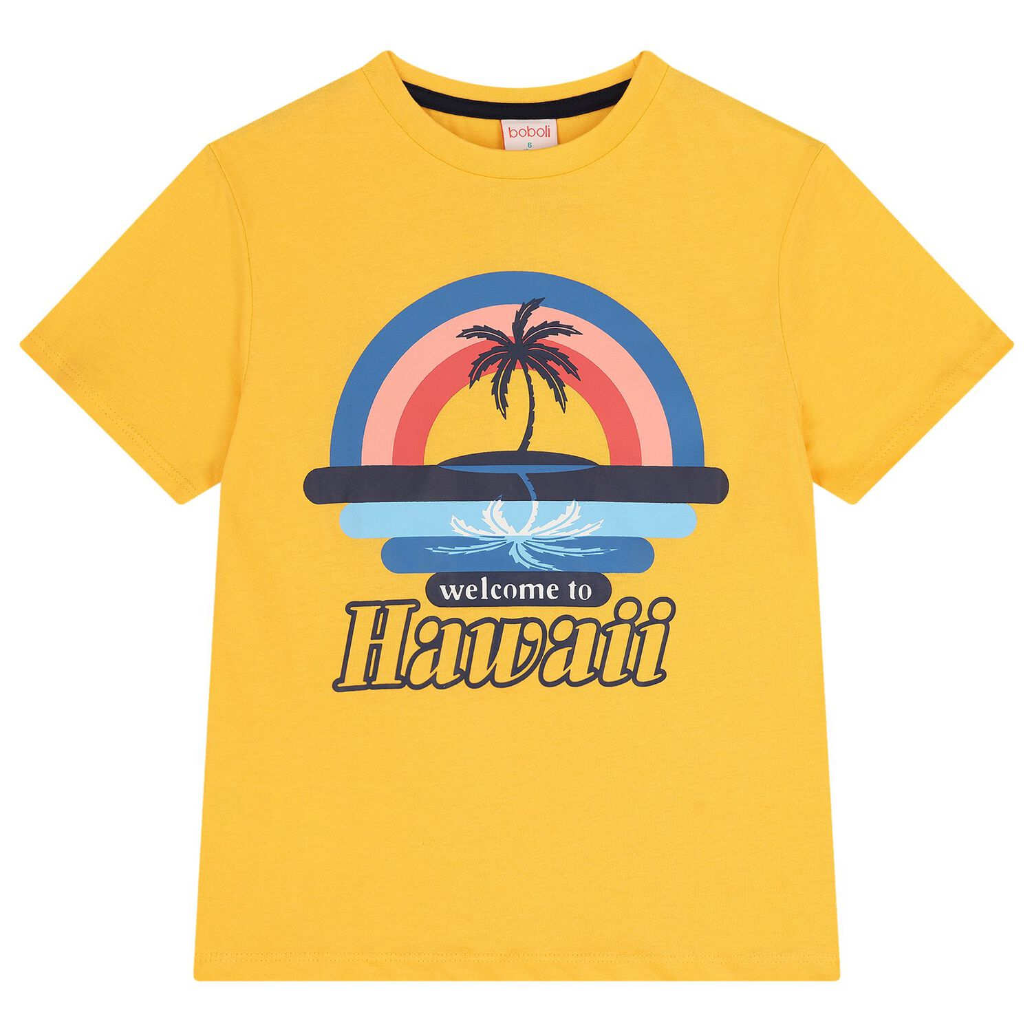 Boys Yellow & Navy Blue Shorts Set, 1, hi-res