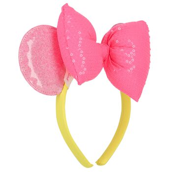 Girls Pink Bow Sequins Headband