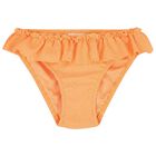 Girls Orange Ruffled Bikini, 1, hi-res