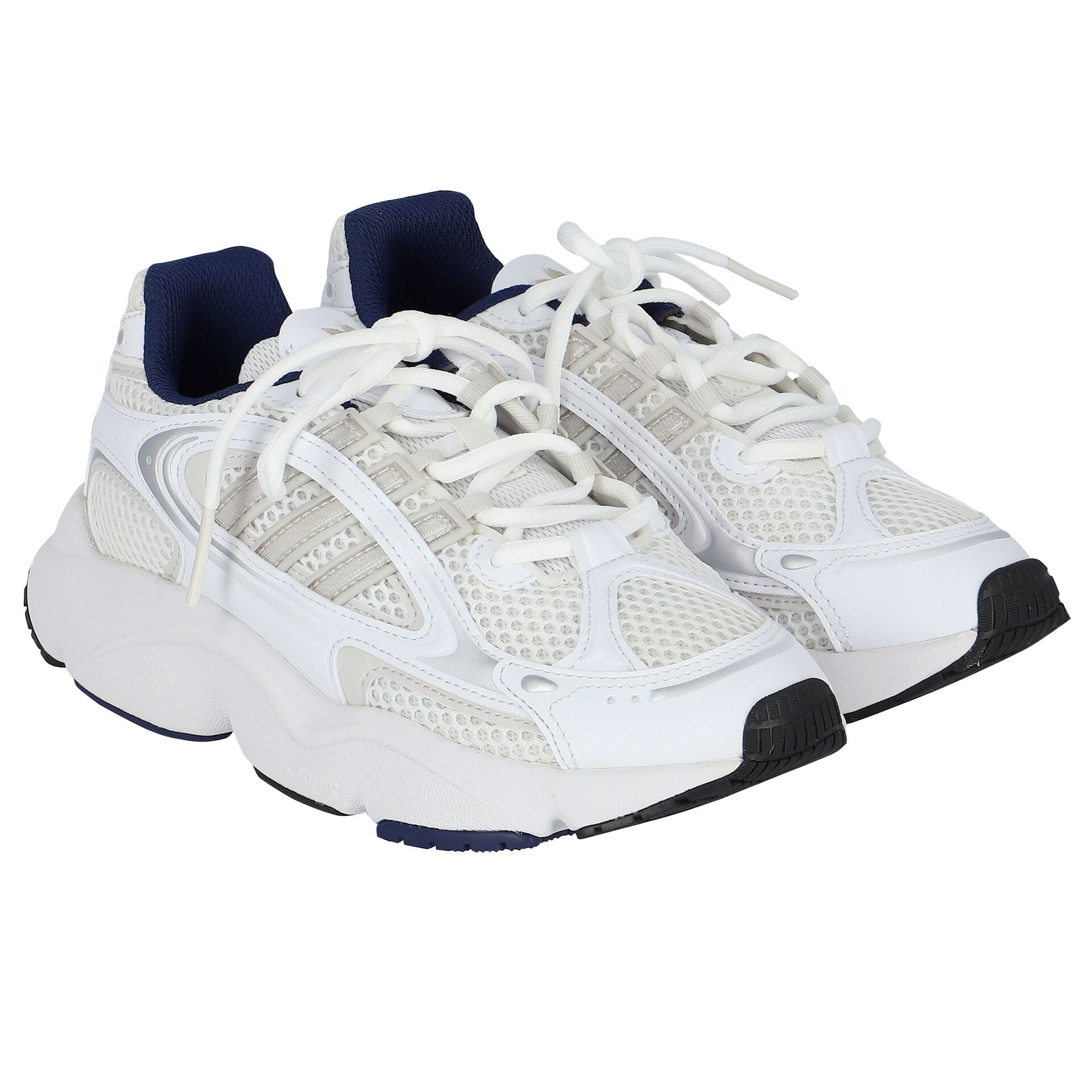Adidas kids white trainers discount