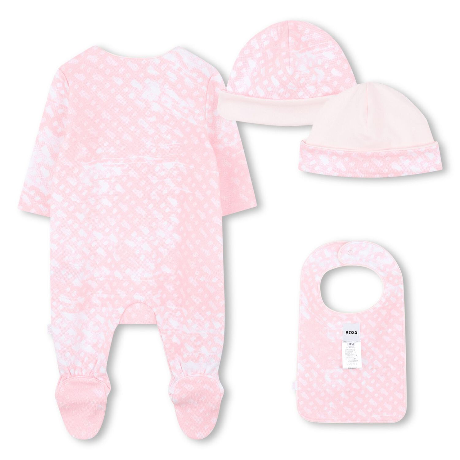 Baby Girls Pink Logo Babygrow Gift Set, 1, hi-res image number null
