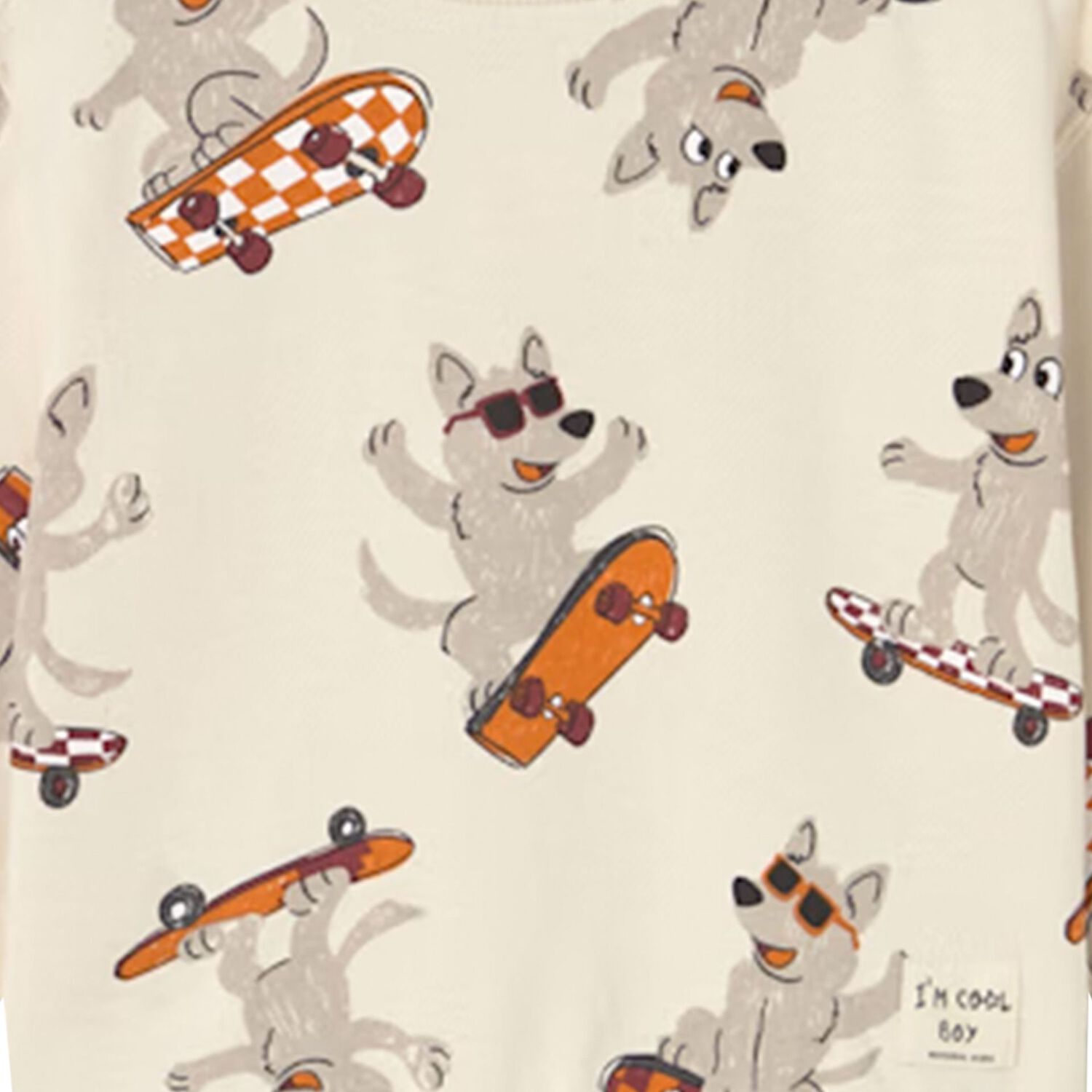 Younger Boys Ivory Dogs Sweatshirt, 1, hi-res image number null