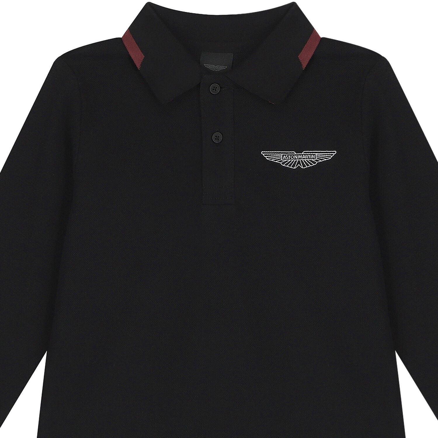 Boys Black Aston Martin Logo Polo Shirt, 1, hi-res image number null