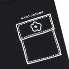 Girls Black Stitched Print Shorts, 1, hi-res