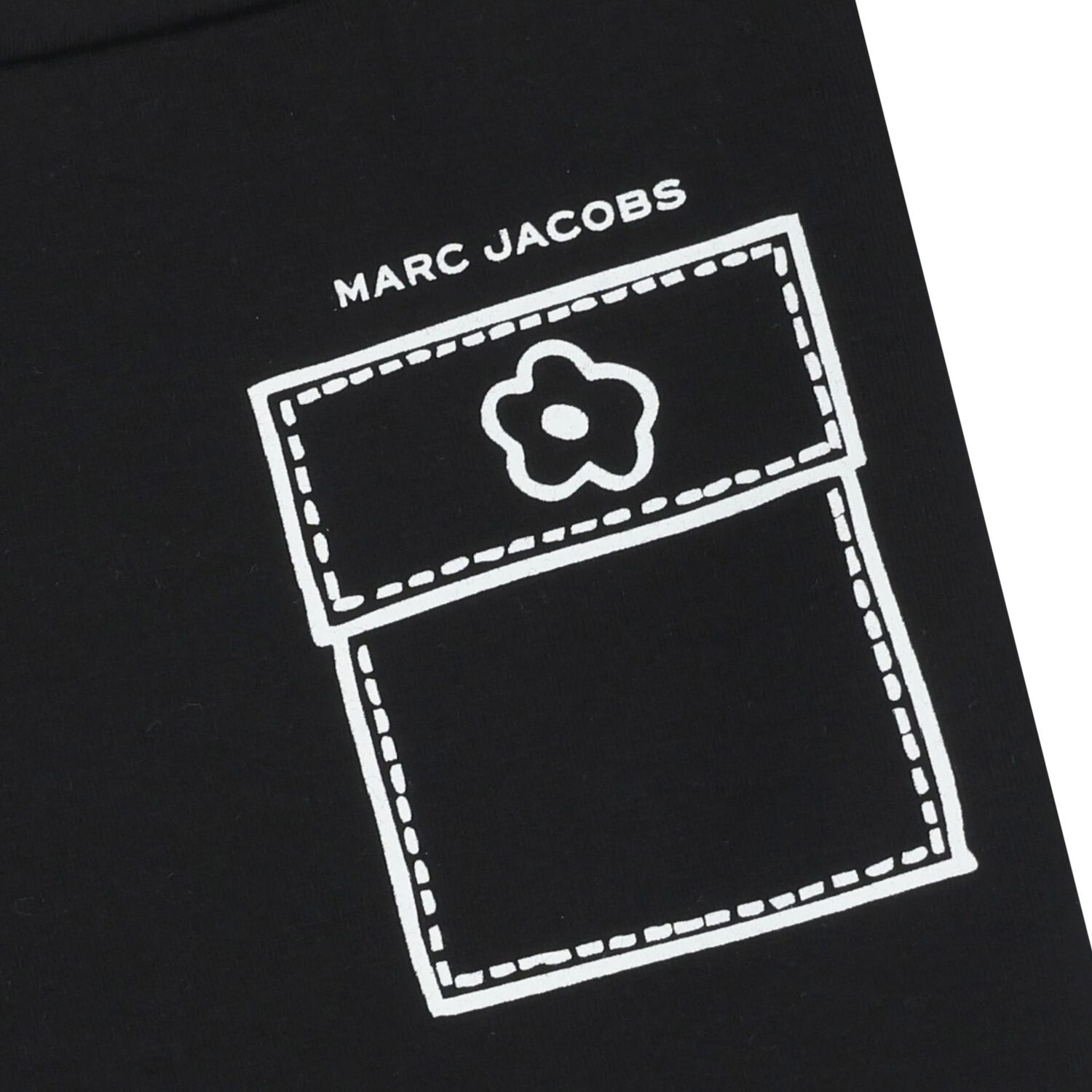 Girls Black Stitched Print Shorts, 1, hi-res