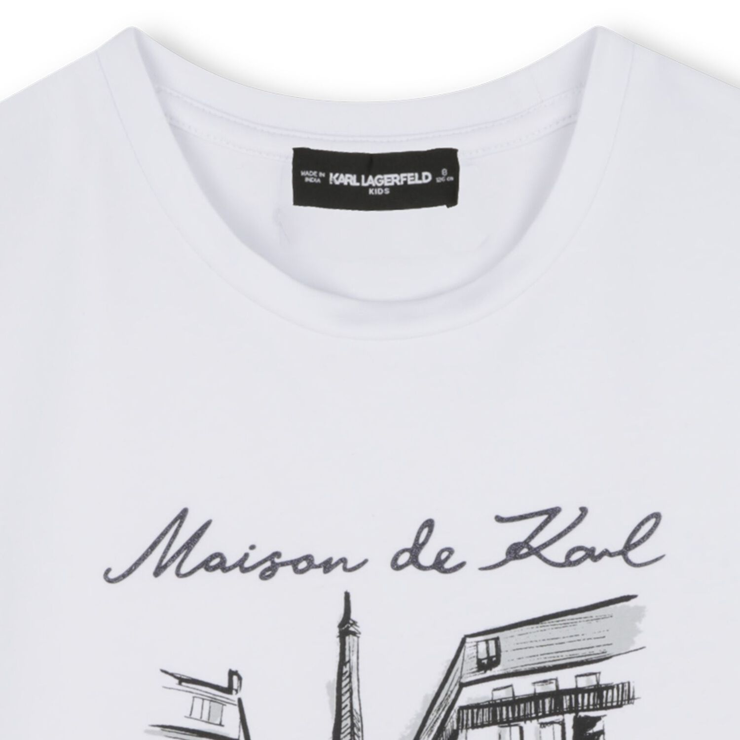Girls White Paris Street T-Shirt , 1, hi-res