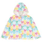 Girls Multi-Coloured Heart Hooded Top, 1, hi-res