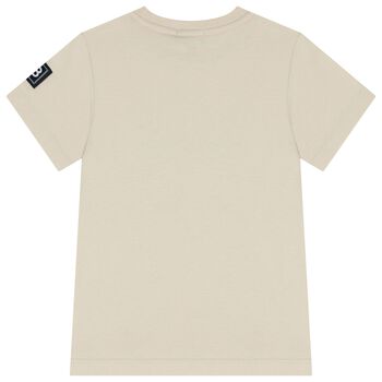 Boys Beige Logo T-Shirt