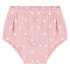 طقم فستان باللون العاجي والوردي للبنات, 1, hi-res