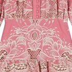 Girls Pink Floral Embroidered Dress, 1, hi-res