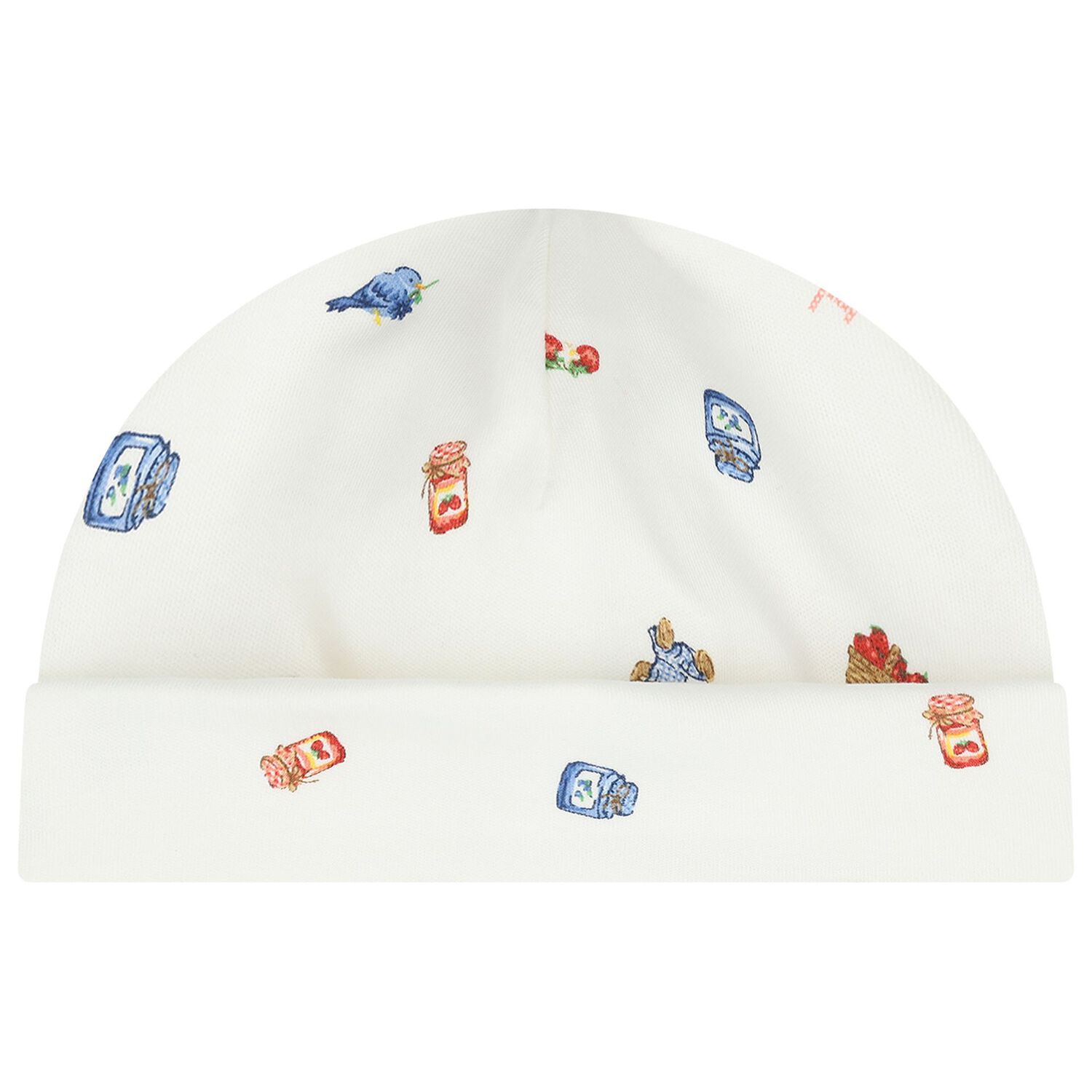 طقم هدايا ملابس أطفال بناتي عاجية اللون مزينة برسومات دببة بولو وتوت, 1, hi-res