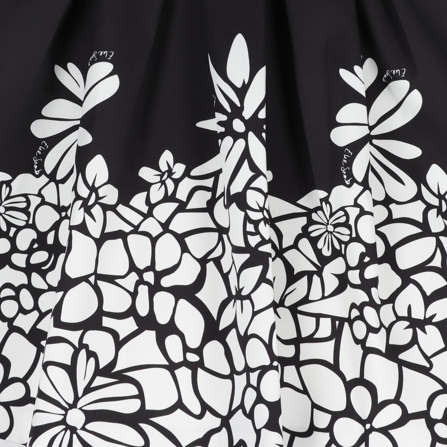 فستان ميكادو أسود مزهر للبنات, 1, hi-res