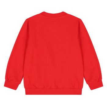 Younger Red Teddy Bear Logo Sweatshirt