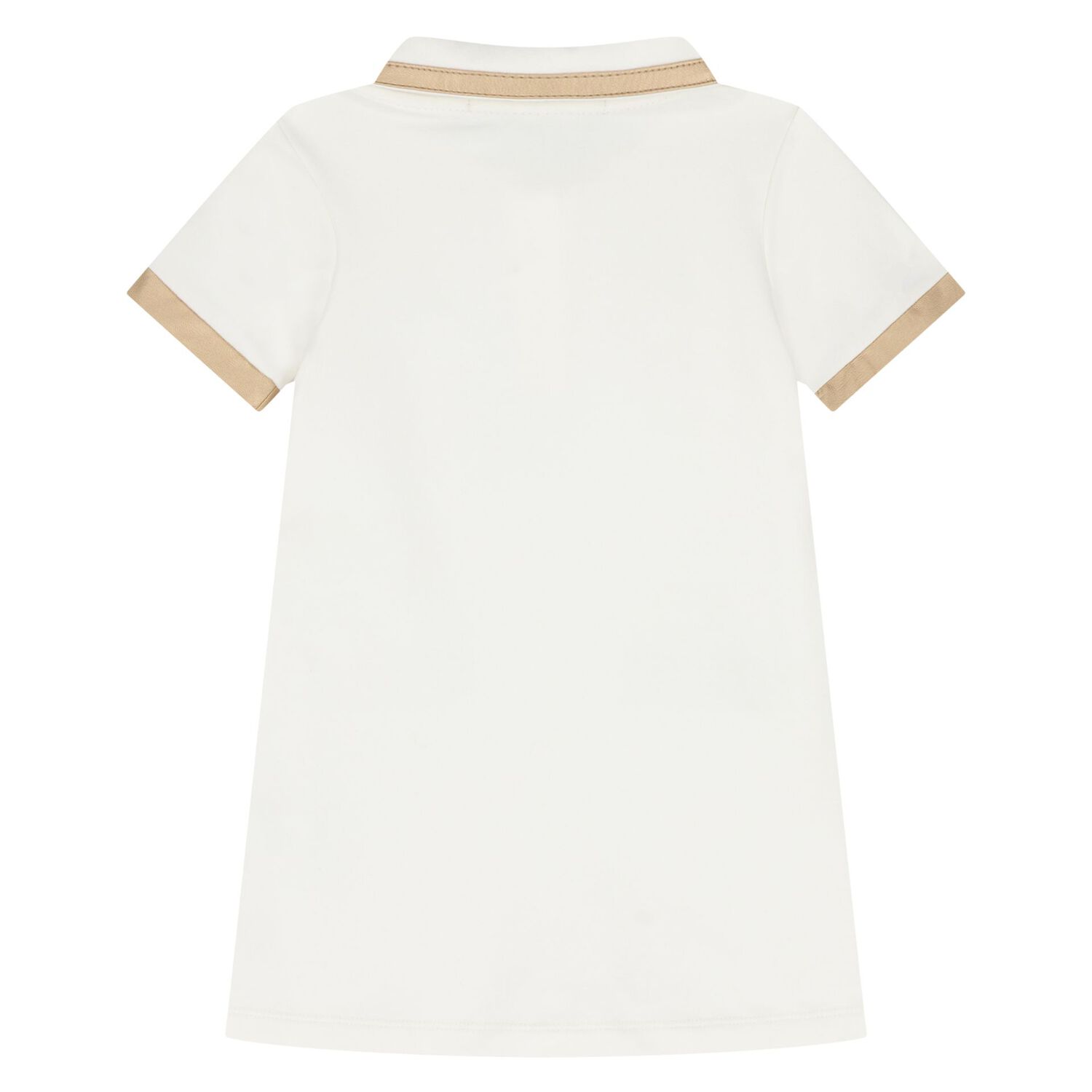 Younger Girls Ivory Logo Dress, 1, hi-res