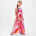 Girls Pink & Orange Onde Trousers, 1, hi-res