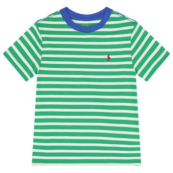 Boys White & Green Logo T-Shirt