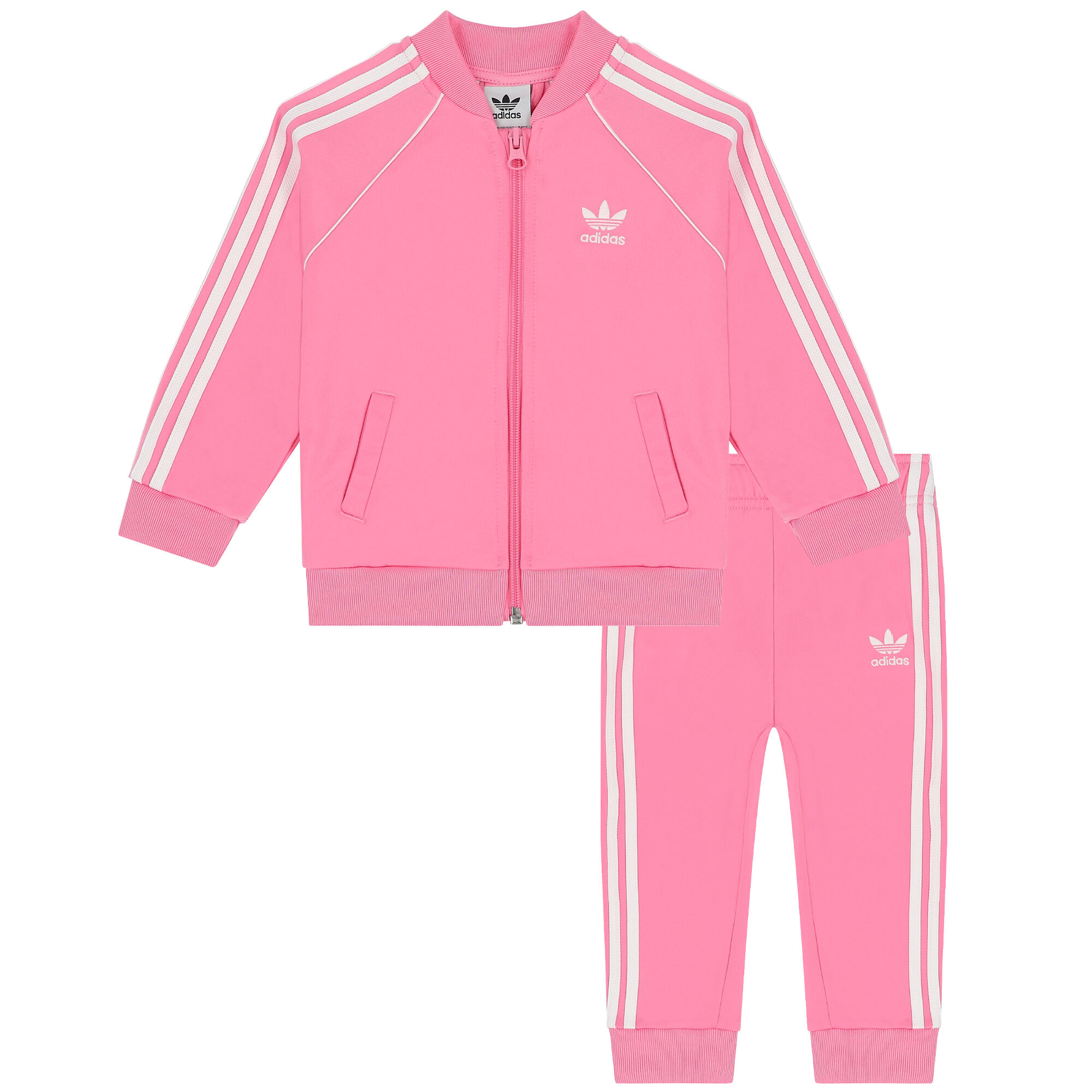 Toddler pink new arrivals adidas tracksuit
