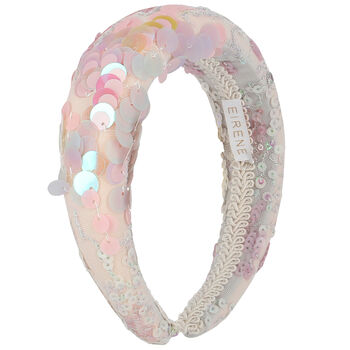 Girls Pink Sequins Headband