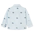 Younger Boys Blue & White Racing Car Shirt, 2, hi-res