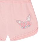 Girls Pink Butterfly Shorts, 1, hi-res