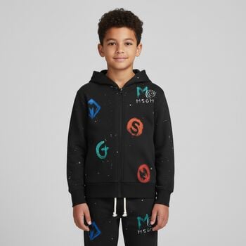 Boys Black Logo Joggers