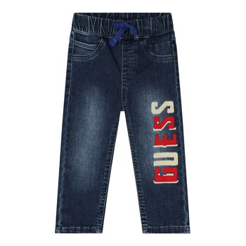 Baby Boys Blue Denim Logo Jeans