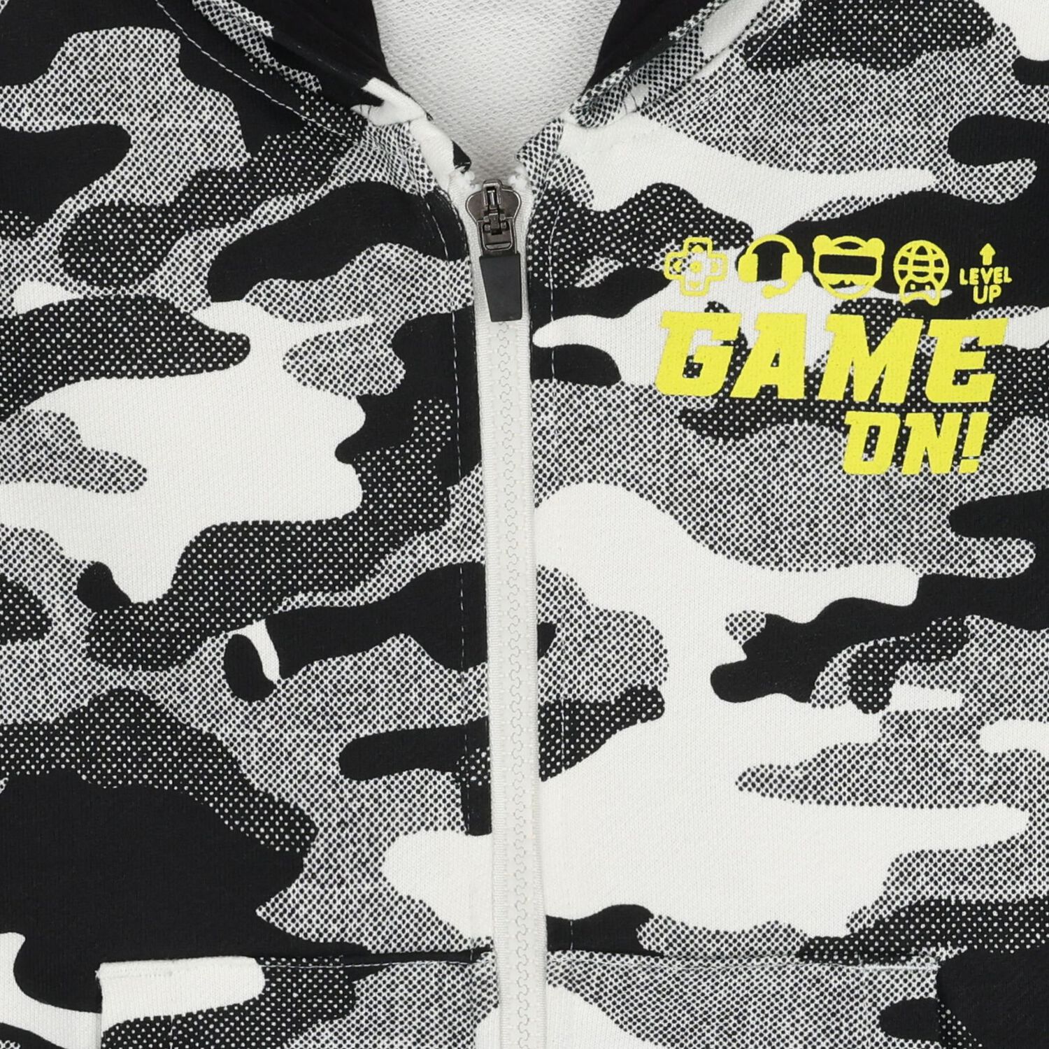 Boys White & Black Camouflage Tracksuit, 1, hi-res image number null