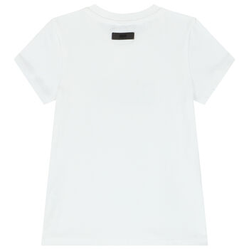 Girls White Logo T-Shirt