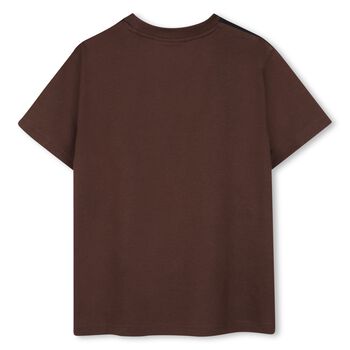Boys Brown & Black Logo T-Shirt