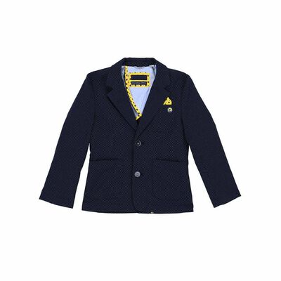 Boys Navy Tailored Suit Jacket
