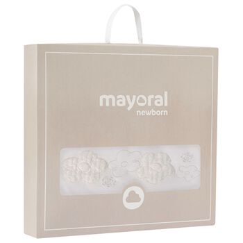 Ivory Floral Baby Blanket