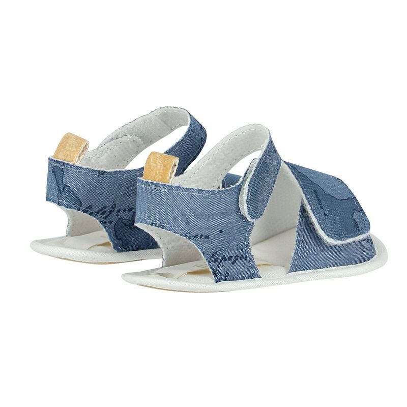 Converge Dollar vein Alviero Martini Baby Girls Blue & Beige Geo Map Pre Walker Sandals | Junior  Couture Bahrain