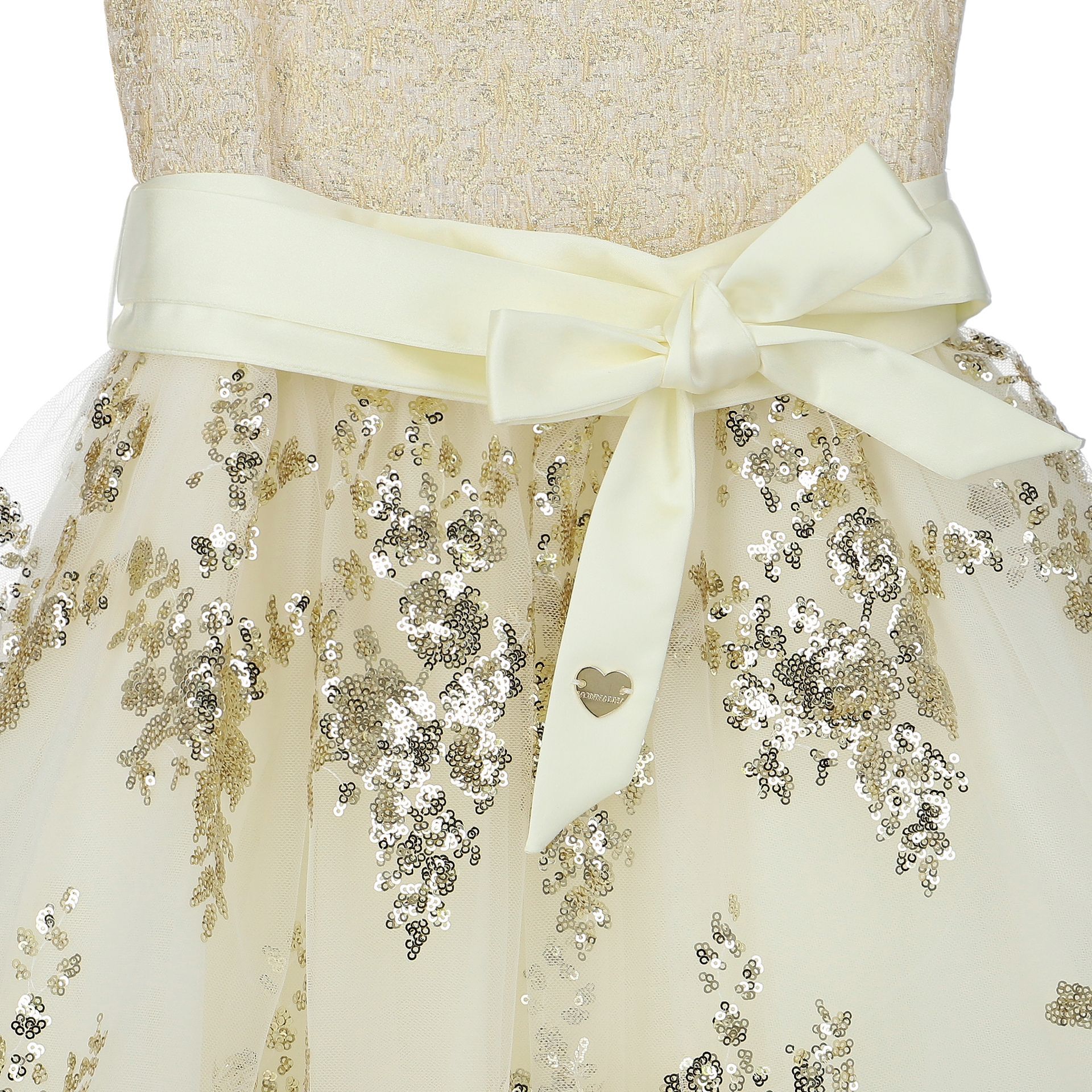 Monnalisa sequined bow-detail ballerinas - White