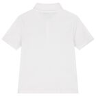 Boys White Logo Polo Shirt, 4, hi-res