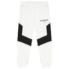 White & Black Logo Joggers, 1, hi-res