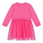Baby Girls Pink Logo Tulle Dress Set, 1, hi-res