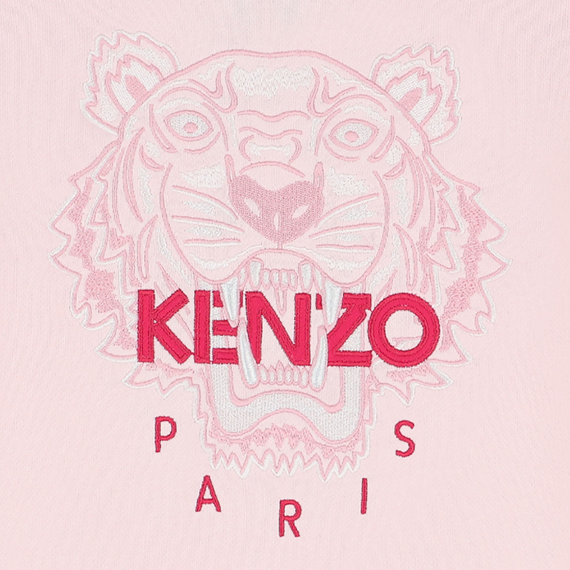 KENZO KIDS Girls Pale Pink Tiger Logo Sweatshirt Junior Couture