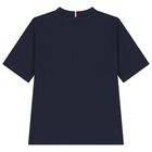 Boys Navy Blue Logo T-Shirt, 1, hi-res