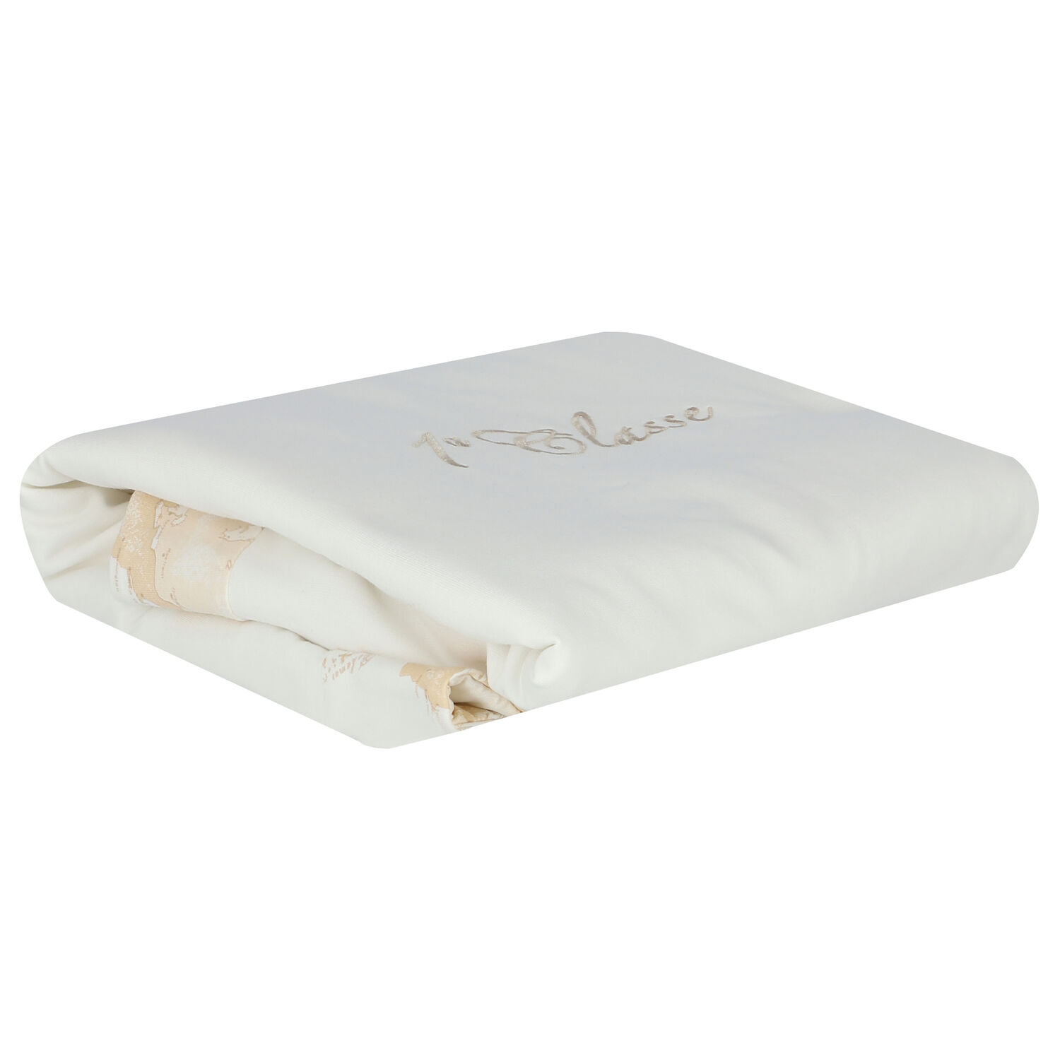 بطانية بشعار خريطة باللون العاجي والأزرق, 3, hi-res