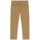 Boys Beige Chino Trousers, 1, hi-res