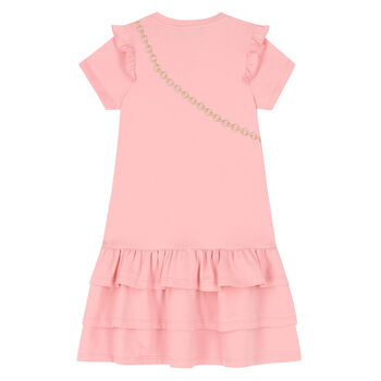 Girls Pink Logo Dress