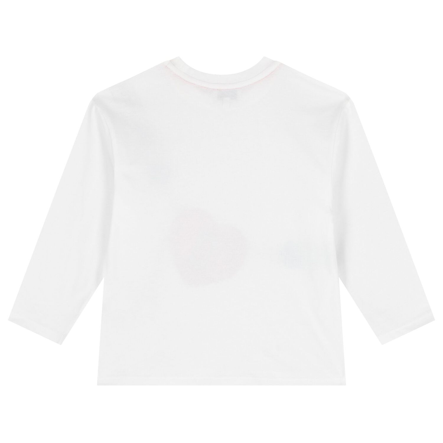 Girls White Logo Heart Bag Long Sleeve Top, 1, hi-res