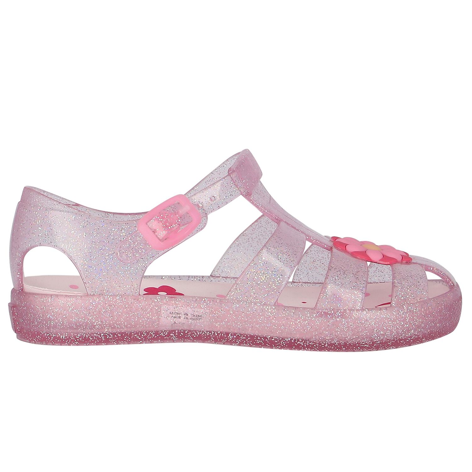 Girls Pink Jelly Sandals, 1, hi-res
