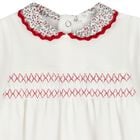 Baby Girls Ivory Smocked Babygrow, 1, hi-res