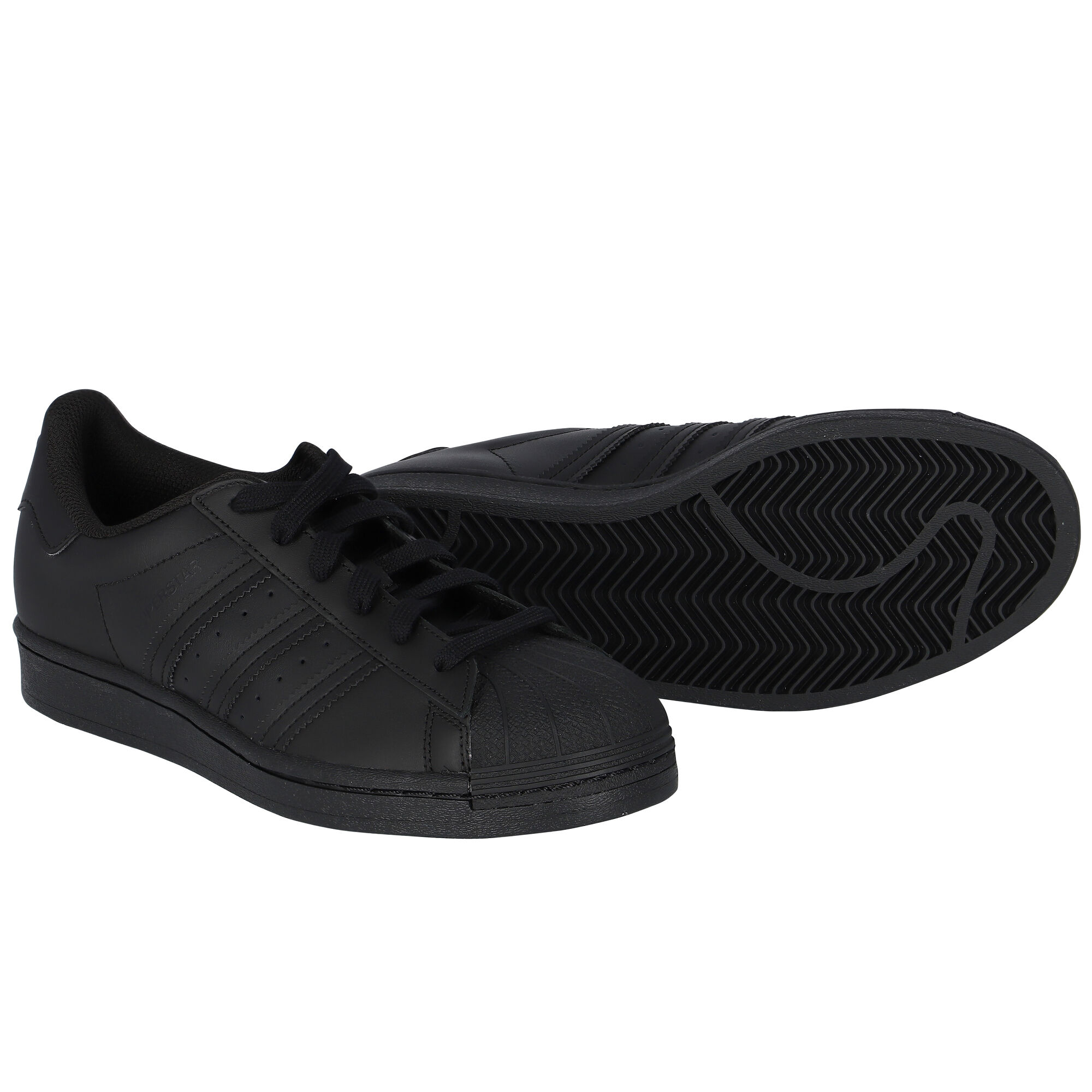Adidas Kids Black Superstar Trainers Junior Couture