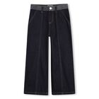 Girls Blue Denim Jeans, 1, hi-res