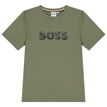 Boys Green Logo T-Shirt