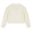 Girls Ivory Sequin Knit Cardigan, 1, hi-res