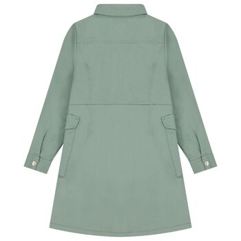 Girls Green Logo Dress